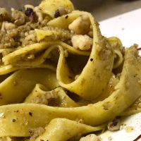 [Vegetarian-ish] Pesto Pappardelle Pasta